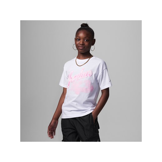 T-shirt dla dużych dzieci Jordan Rookie Sky Tee - Biel ze sklepu Nike poland w kategorii Bluzki dziewczęce - zdjęcie 161521350