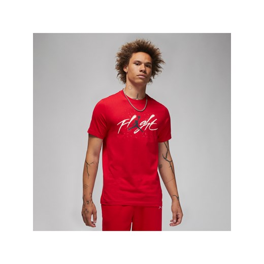 Męski T-shirt z nadrukiem Jordan - Czerwony ze sklepu Nike poland w kategorii T-shirty męskie - zdjęcie 161521590