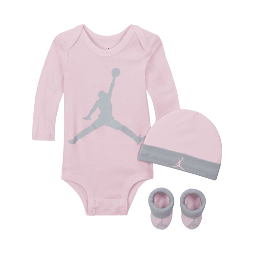 Trzyczęściowy zestaw dla niemowląt Jordan (0–12 M) - Różowy ze sklepu Nike poland w kategorii Komplety niemowlęce - zdjęcie 161521762