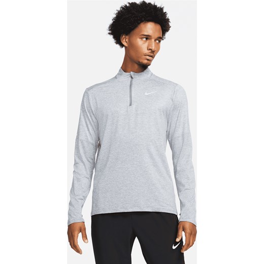 Męska bluza do biegania z zamkiem 1/2 Dri-FIT Nike Element - Szary ze sklepu Nike poland w kategorii Bluzy męskie - zdjęcie 161522532