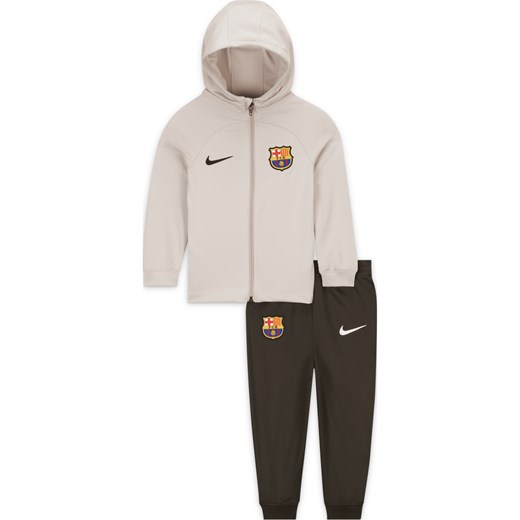 Dres z kapturem dla niemowląt i maluchów Nike Dri-FIT FC Barcelona Strike - Brązowy ze sklepu Nike poland w kategorii Dresy chłopięce - zdjęcie 161522563