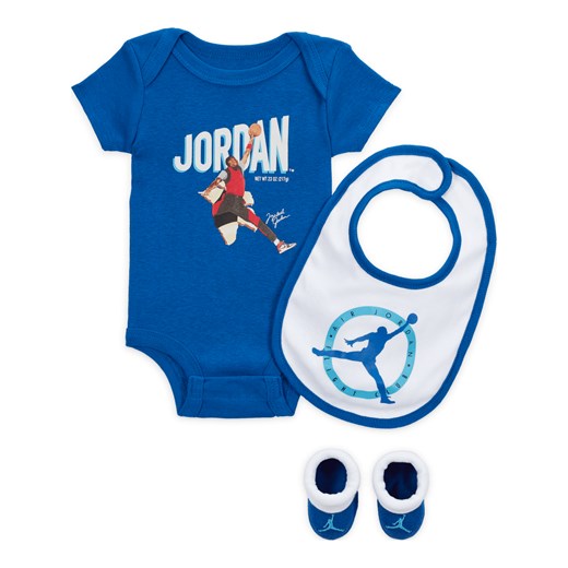 Zestaw body dla niemowląt (0–6 M) Jordan MVP Bodysuit Box Set - Niebieski ze sklepu Nike poland w kategorii Komplety niemowlęce - zdjęcie 161523153