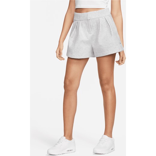 Spodenki damskie z wysokim stanem Nike Forward Shorts - Szary ze sklepu Nike poland w kategorii Szorty - zdjęcie 161523374