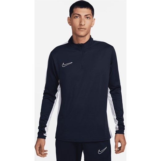 Męska koszulka piłkarska z zamkiem 1/2 Dri-FIT Nike Academy - Niebieski ze sklepu Nike poland w kategorii T-shirty męskie - zdjęcie 161524280