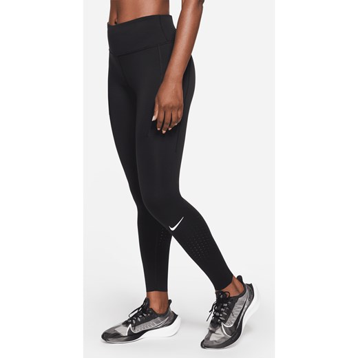 Damskie legginsy ze średnim stanem i kieszenią Nike Epic Luxe - Czerń ze sklepu Nike poland w kategorii Spodnie damskie - zdjęcie 161524323