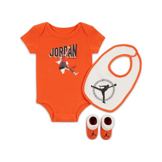 Zestaw body dla niemowląt (0–6 M) Jordan MVP Bodysuit Box Set - Pomarańczowy ze sklepu Nike poland w kategorii Komplety niemowlęce - zdjęcie 161524371