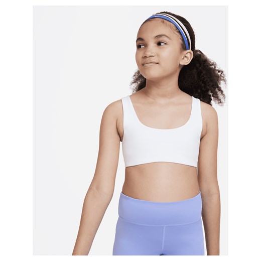Stanik sportowy dla dużych dzieci (dziewcząt) Nike Alate All U - Biel ze sklepu Nike poland w kategorii Staniki dla dziewczynki - zdjęcie 161524432