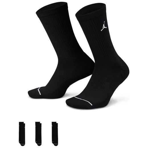 Klasyczne skarpety Jordan Everyday (3 pary) - Czerń ze sklepu Nike poland w kategorii Skarpetki damskie - zdjęcie 161524533