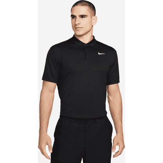 Męska koszulka polo do tenisa NikeCourt Dri-FIT - Czerń ze sklepu Nike poland w kategorii T-shirty męskie - zdjęcie 161524534