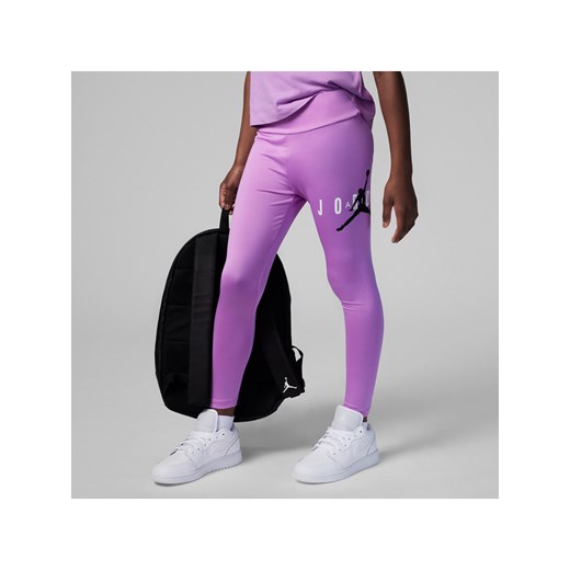 Legginsy przyjazne środowisku dla dużych dzieci Jumpman Jordan - Fiolet ze sklepu Nike poland w kategorii Spodnie dziewczęce - zdjęcie 161524724