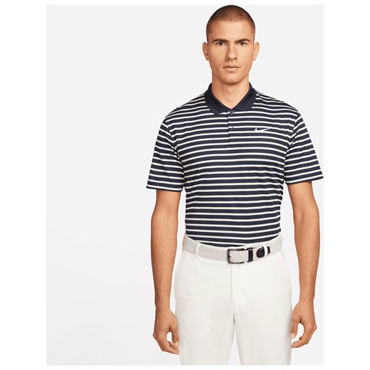 Męska koszulka polo do golfa w paski Nike Dri-FIT Victory - Niebieski ze sklepu Nike poland w kategorii T-shirty męskie - zdjęcie 161524741