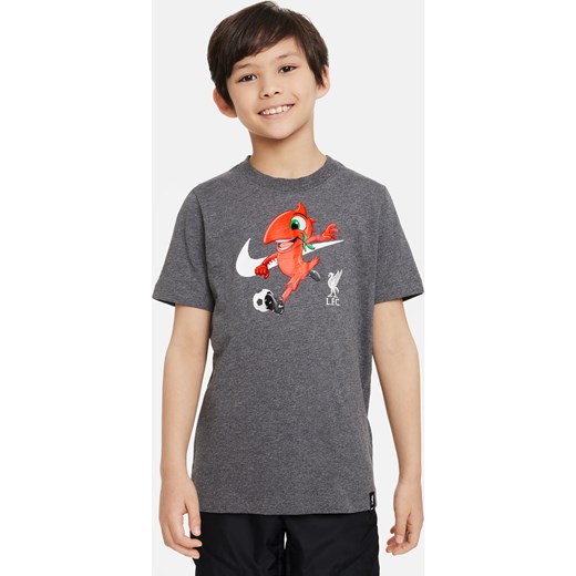 T-shirt piłkarski dla dużych dzieci Nike Liverpool F.C. Mascot - Szary ze sklepu Nike poland w kategorii T-shirty chłopięce - zdjęcie 161525123