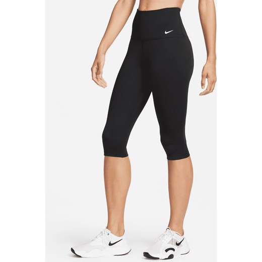 Damskie legginsy capri z wysokim stanem Nike One - Czerń ze sklepu Nike poland w kategorii Spodnie damskie - zdjęcie 161525450
