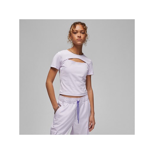 Damska koszulka z otworem w kształcie łezki Jordan Sport - Fiolet ze sklepu Nike poland w kategorii Bluzki damskie - zdjęcie 161525630
