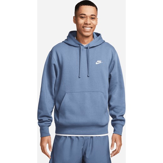 Bluza z kapturem Nike Sportswear Club Fleece - Niebieski ze sklepu Nike poland w kategorii Bluzy męskie - zdjęcie 161526351