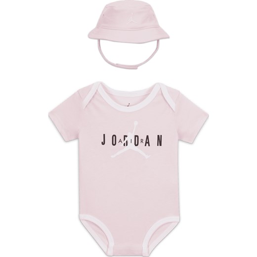 Zestaw body dla niemowląt (0–6 M) Jordan Jumpman Bucket Hat and Bodysuit Set - Różowy ze sklepu Nike poland w kategorii Body niemowlęce - zdjęcie 161526382