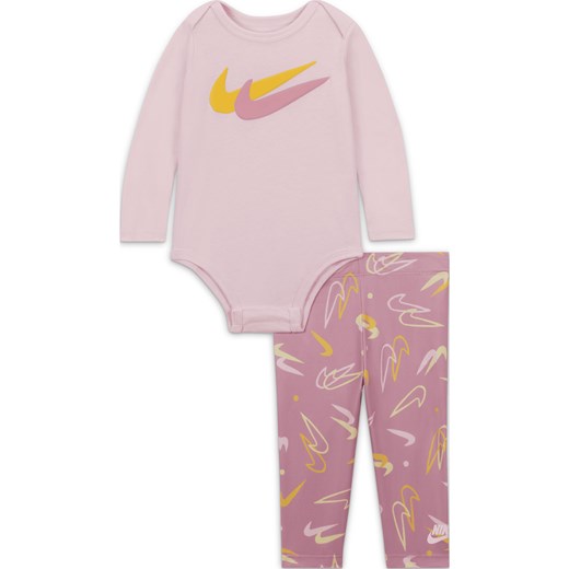 Przyjazny środowisku zestaw z legginsami dla niemowląt (12–24 M) Jordan - Różowy ze sklepu Nike poland w kategorii Komplety niemowlęce - zdjęcie 161526463