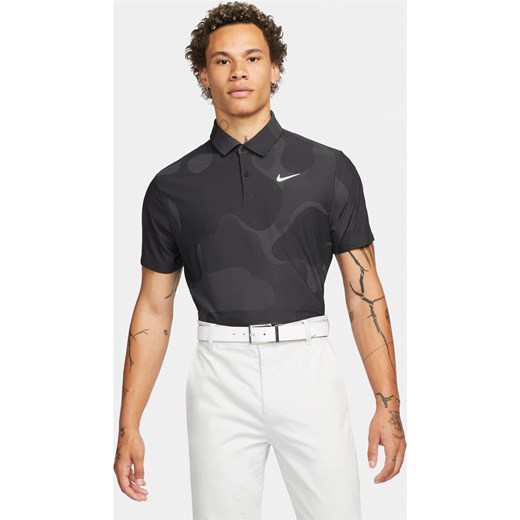 Męska koszulka polo do golfa w kolorze moro Nike Dri-FIT ADV Tour - Czerń ze sklepu Nike poland w kategorii T-shirty męskie - zdjęcie 161526742