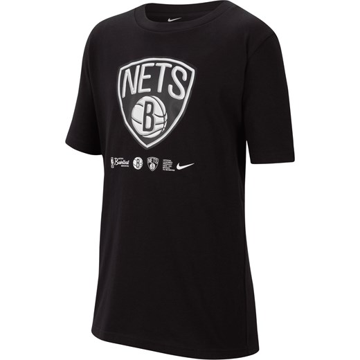T-shirt dla dużych dzieci Nike Dri-FIT NBA Brooklyn Nets - Czerń ze sklepu Nike poland w kategorii T-shirty chłopięce - zdjęcie 161526801