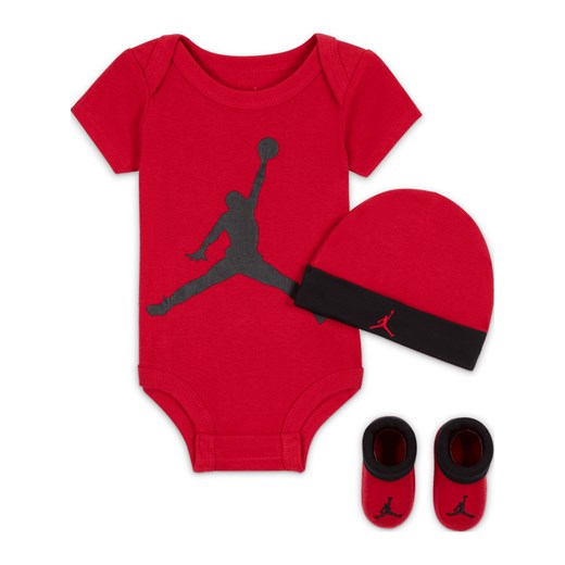 Trzyczęściowy zestaw dla niemowląt Jordan - Czerwony ze sklepu Nike poland w kategorii Komplety niemowlęce - zdjęcie 161527792