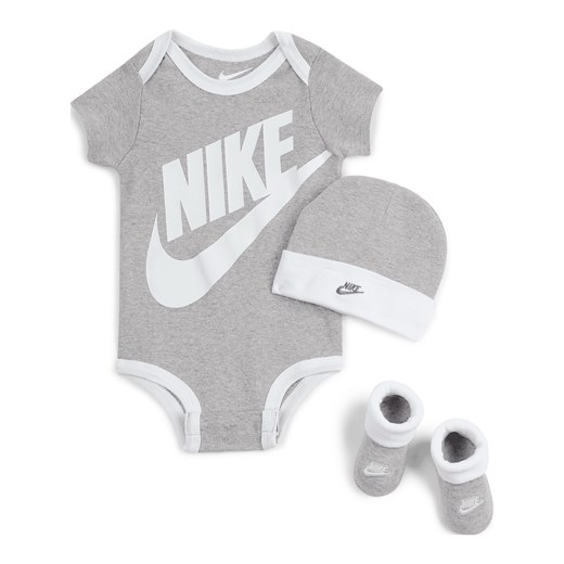 Trzyczęściowy zestaw dla niemowląt (0-6 M) Nike - Szary ze sklepu Nike poland w kategorii Komplety niemowlęce - zdjęcie 161528142
