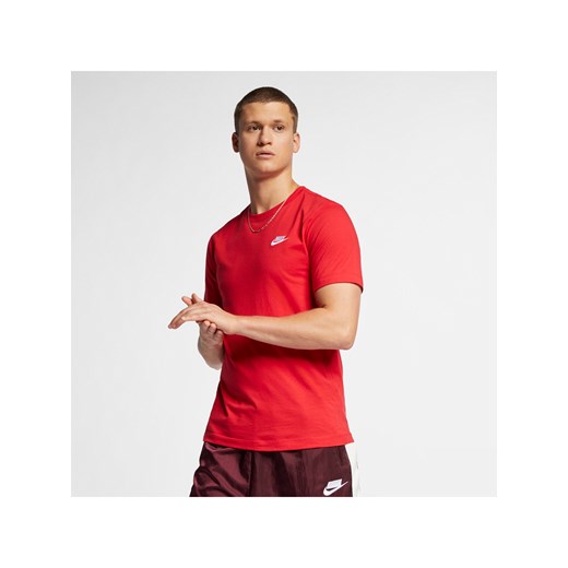 T-shirt męski Nike Sportswear Club - Czerwony ze sklepu Nike poland w kategorii T-shirty męskie - zdjęcie 161528143