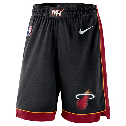 Męskie spodenki Nike NBA Swingman Miami Heat Icon Edition - Czerń ze sklepu Nike poland w kategorii Spodenki męskie - zdjęcie 161528251