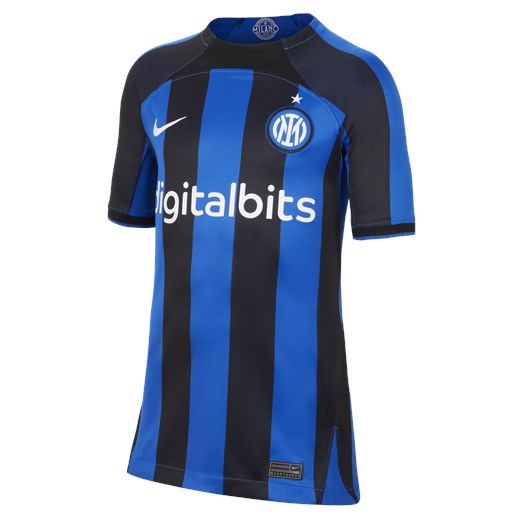Koszulka piłkarska dla dużych dzieci Nike Dri-FIT Inter Mediolan Stadium 2022/23 Nike L okazyjna cena Nike poland
