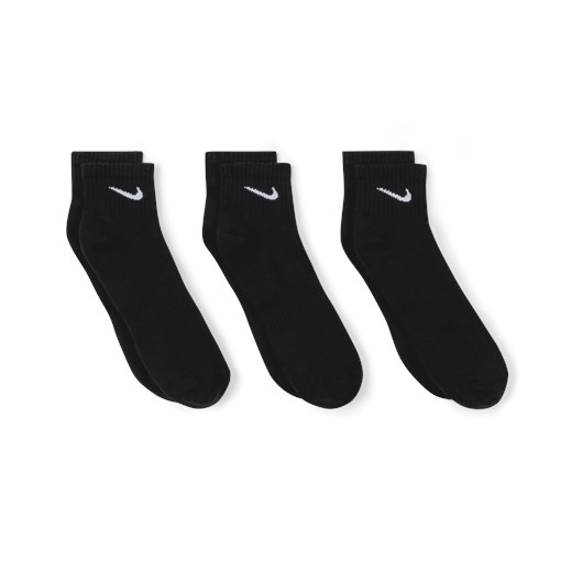 Skarpety treningowe do kostki Nike Everyday Cushioned (3 pary) - Czerń Nike L Nike poland
