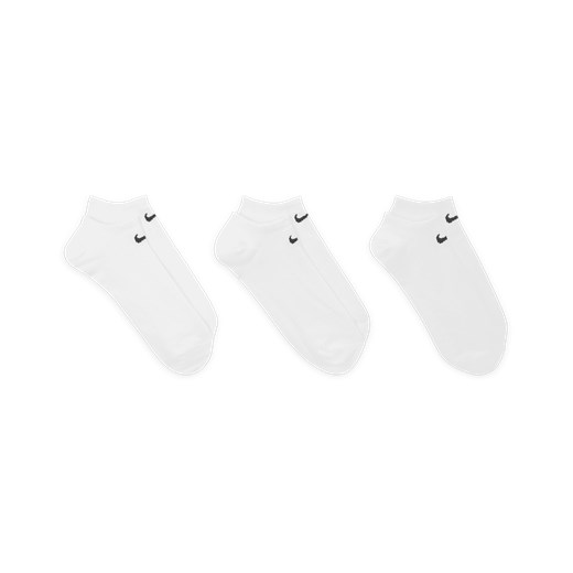 Skarpety treningowe no-show Nike Lightweight (3 pary) - Biel Nike 38-42 Nike poland