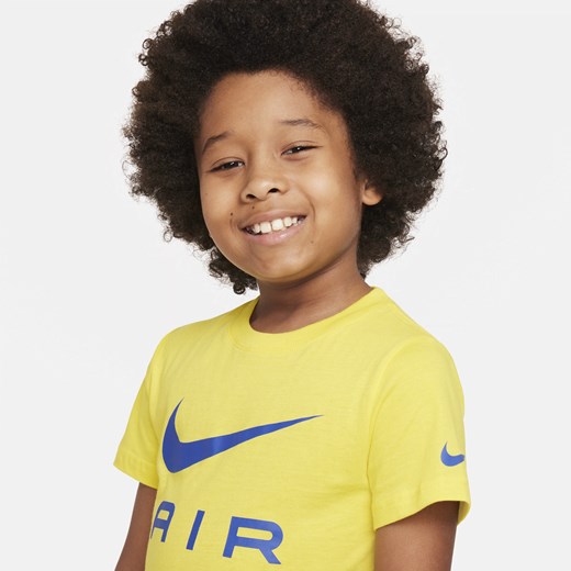 T-shirt dla małych dzieci Nike Air Nike - Żółty Nike 37.5 Nike poland
