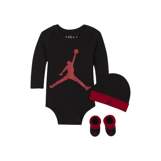Trzyczęściowy zestaw dla niemowląt Jordan (0–12 M) - Czerń Jordan 0-6M Nike poland
