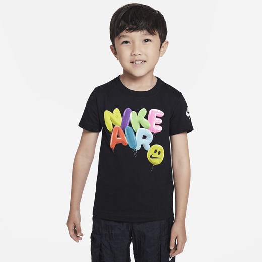 T-shirt chłopięce Nike czarny w nadruki 