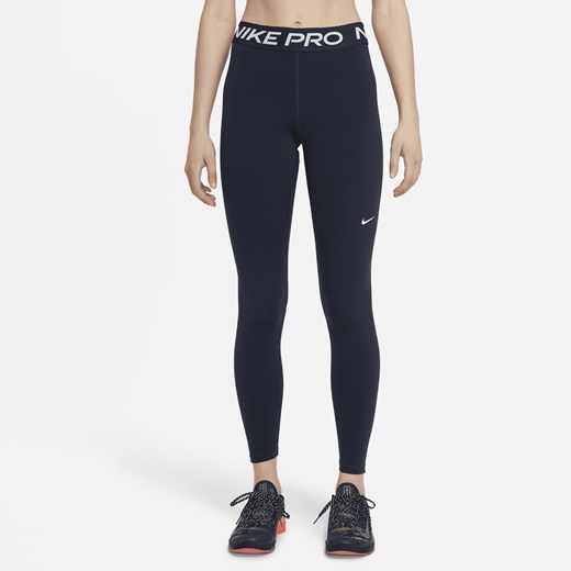 Damskie legginsy ze średnim stanem i wstawkami z siateczki Nike Pro - Niebieski Nike S Nike poland