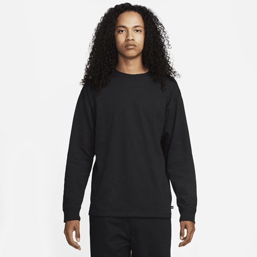 T-shirt męski czarny Nike sportowy z długimi rękawami 