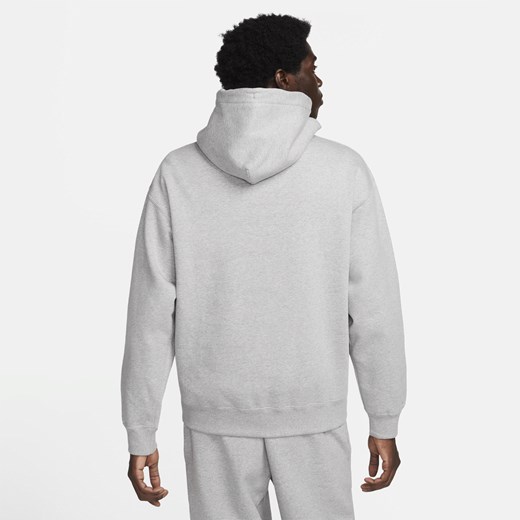 Męska dzianinowa bluza z kapturem Nike Solo Swoosh - Szary Nike L Nike poland