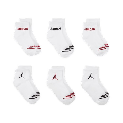 Skarpety do kostki dla małych dzieci Jordan (6 par) - Biel Jordan 7-9 Nike poland