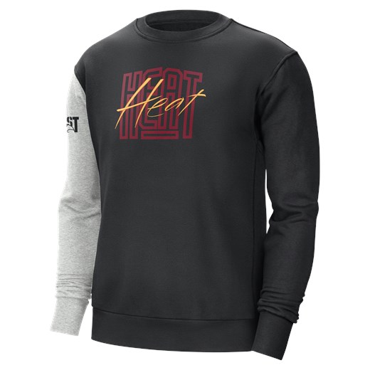 Męska bluza dresowa z dzianiny Nike NBA Miami Heat Courtside - Czerń Nike XL Nike poland