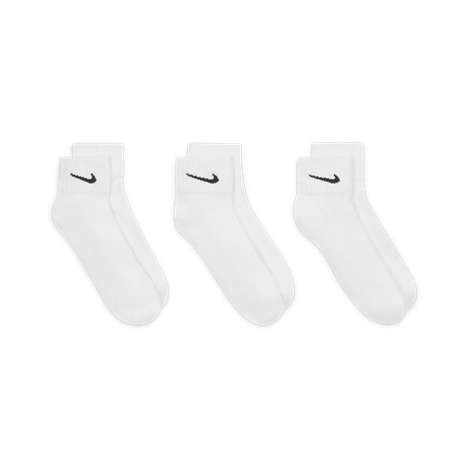 Skarpety do kostki z amortyzacją Nike (3 pary) - Biel Nike L Nike poland