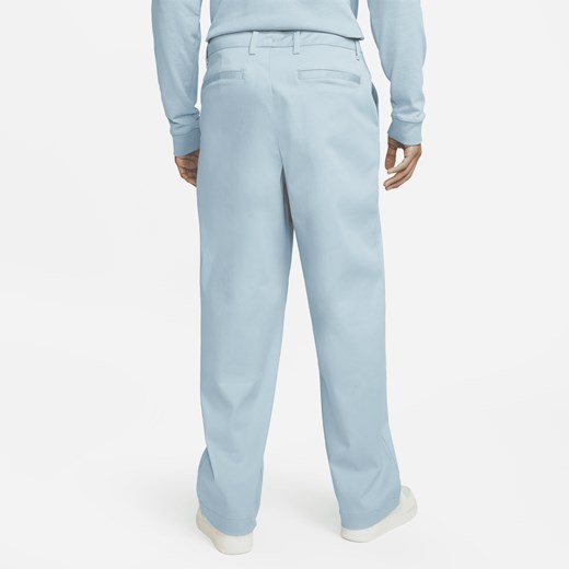 Męskie bawełniane spodnie chino bez podszewki Nike Life - Niebieski Nike EU 54 Nike poland