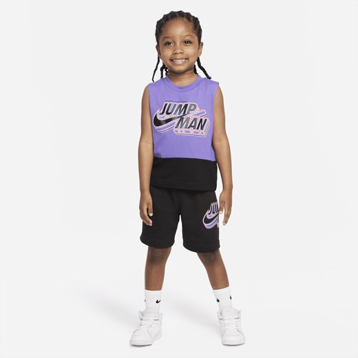 Zestaw koszulka bez rękawów i spodenki dla maluchów Jordan - Czerń Jordan 2T promocja Nike poland