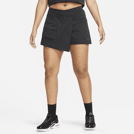 Spódnico-spodenki damskie z wysokim stanem Nike Sportswear Tech Pack - Czerń Nike XS (EU 32-34) wyprzedaż Nike poland