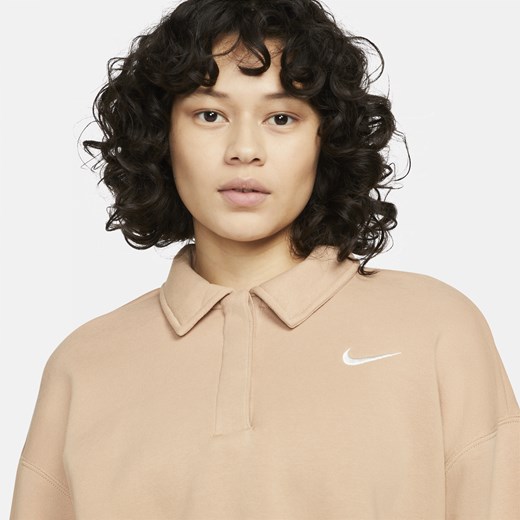 Damska bluza polo o skróconym kroju z rękawem 3/4 Nike Sportswear Phoenix Fleece Nike XL Nike poland