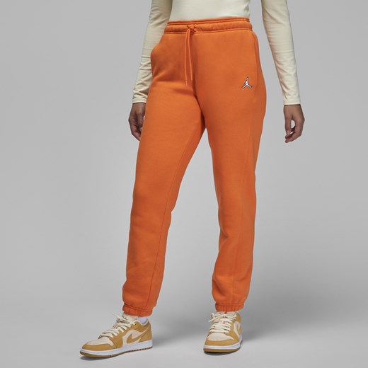 Damskie spodnie z dzianiny Jordan Brooklyn - Pomarańczowy Jordan L (EU 44-46) Nike poland