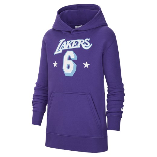 Dzianinowa bluza z kapturem dla dużych dzieci Los Angeles Lakers Nike NBA - Nike M Nike poland