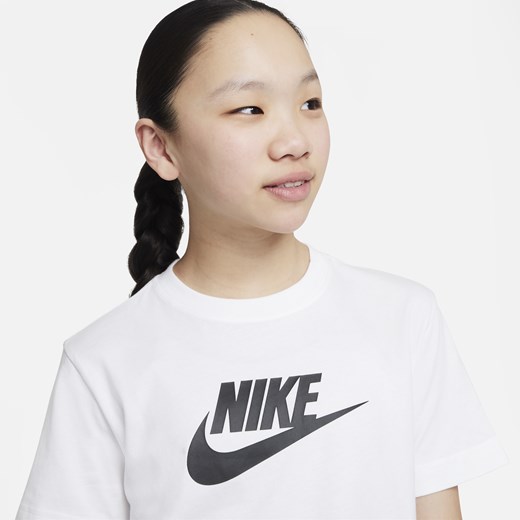 T-shirt dla dużych dzieci (dziewcząt) Nike Sportswear - Biel Nike XS Nike poland
