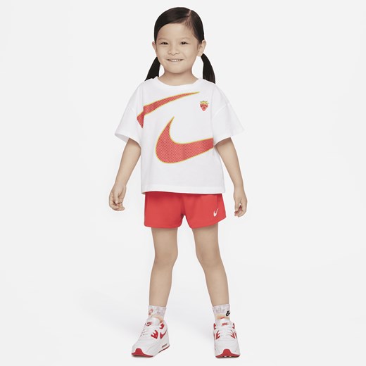 Zestaw T-shirt i spodenki dla maluchów Nike - Czerwony Nike 3T Nike poland
