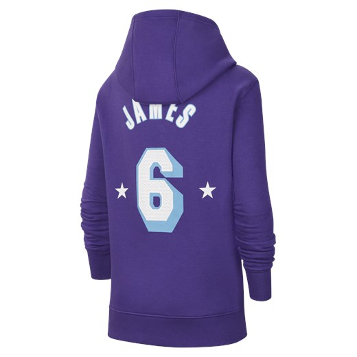 Dzianinowa bluza z kapturem dla dużych dzieci Los Angeles Lakers Nike NBA - Nike M Nike poland