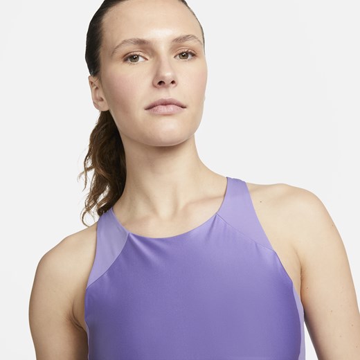Damska koszulka o skróconym kroju bez rękawów Nike Pro Dri-FIT - Fiolet Nike S (EU 36-38) Nike poland