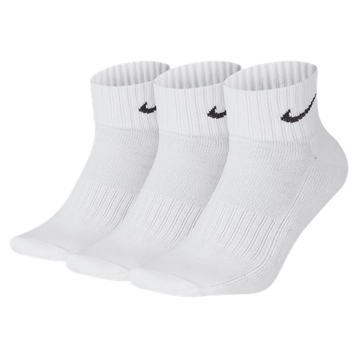 Skarpety do kostki z amortyzacją Nike (3 pary) - Biel Nike L Nike poland